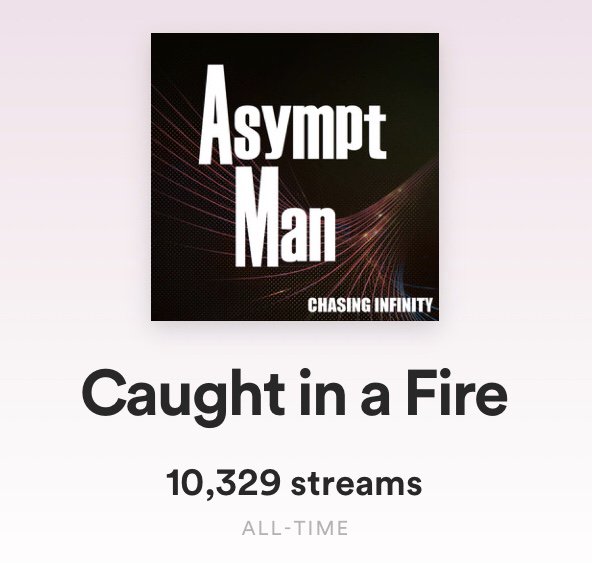 Our song Caught In A Fire just hit 10,000 streams on Spotify since its release last month - thanks to everyone that had a listen!

Listen again here on Spotify 😉 : open.spotify.com/artist/3rALVZi… 

Here on YouTube : youtu.be/TxanKarWYzk