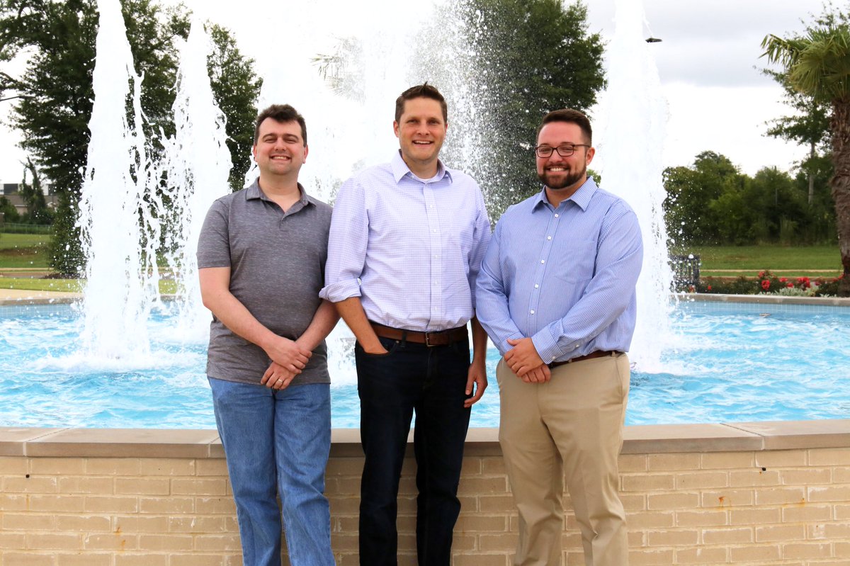 BamaAPR's tweet photo. Meet our new faculty! Dr. Brian Britt (left), research analytics, Dr. Steven Holiday (center), advertising, and Dr. Matthew VanDyke, PR, have hit the ground running with their A+PR classes and research. Visit them in Phifer pod 414 and get to know more about their research areas. https://t.co/i4WOEu4aXb