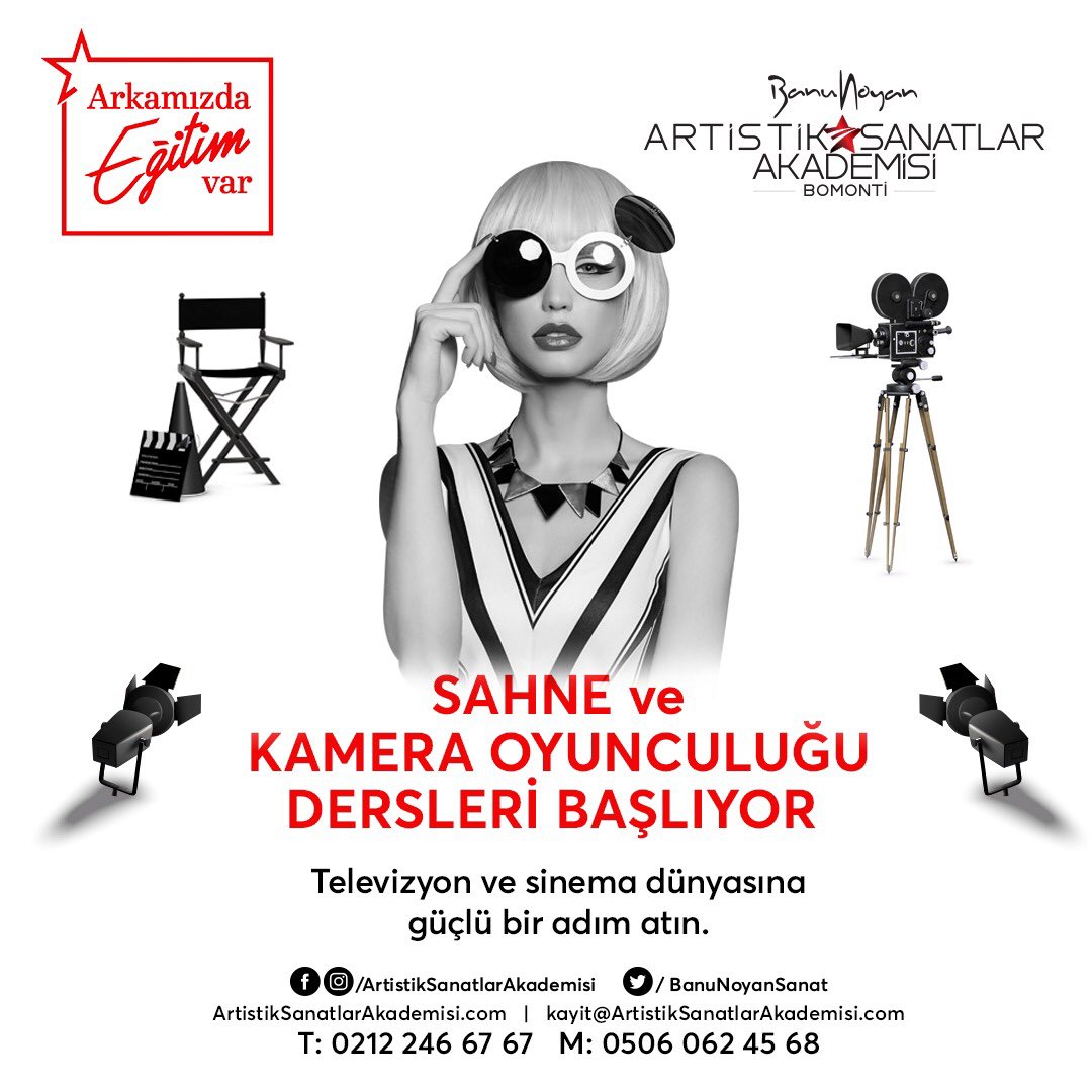 Arkamızda Eğitim Var⭐️
Geleceğin Starlarını yetiştiriyoruz💫
<a href="/banunoyan_/">Banu Noyan</a> <a href="/BanuNoyanSanat/">Artistik Sanatlar Akademisi</a> 
 
Bilgi ve Kayıt için:
Tel: 05060624568
02122466767
WhatsApp: 05060624568