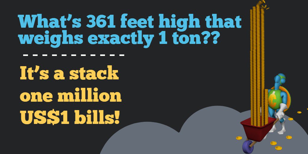 TheCentsables's tweet image. What’s 361 feet high that weighs exactly 1 ton? 
#FunFact #FinancialFun #FinancialLiteracy #LearningIsFun