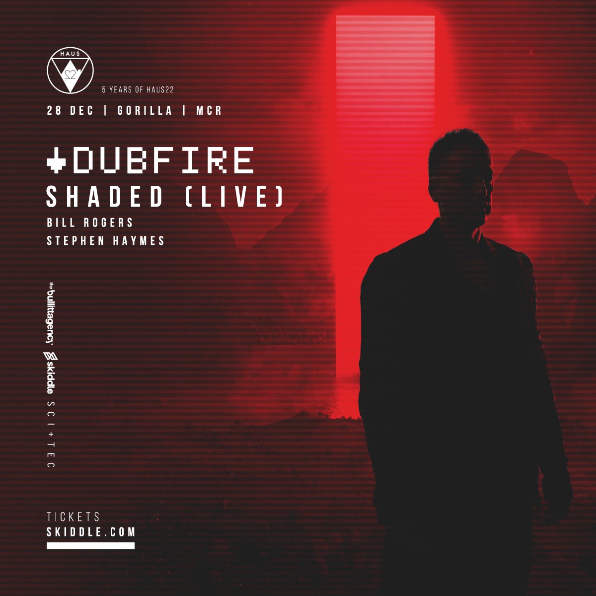 JUST ANNOUNCED: Five years of Haus22 Records
<a href="/dubfire/">Dubfire</a> &amp; SHADED (live) on 28th December!!!

Tickets on sale 10am Friday: bit.ly/DubfireMCR