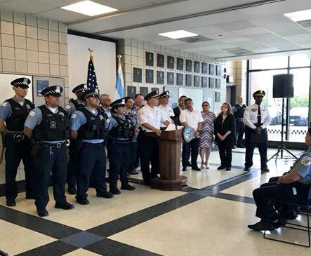 We are honored to have more than 100 newly trained men and women <a href="/Chicago_Police/">Chicago Police</a> officers patrol communities throughout our city. Thank you, <a href="/ChicagosMayor/">Mayor Brandon Johnson</a> for taking steps towards your goal of hiring 1000 officers who reflect the communities they serve.