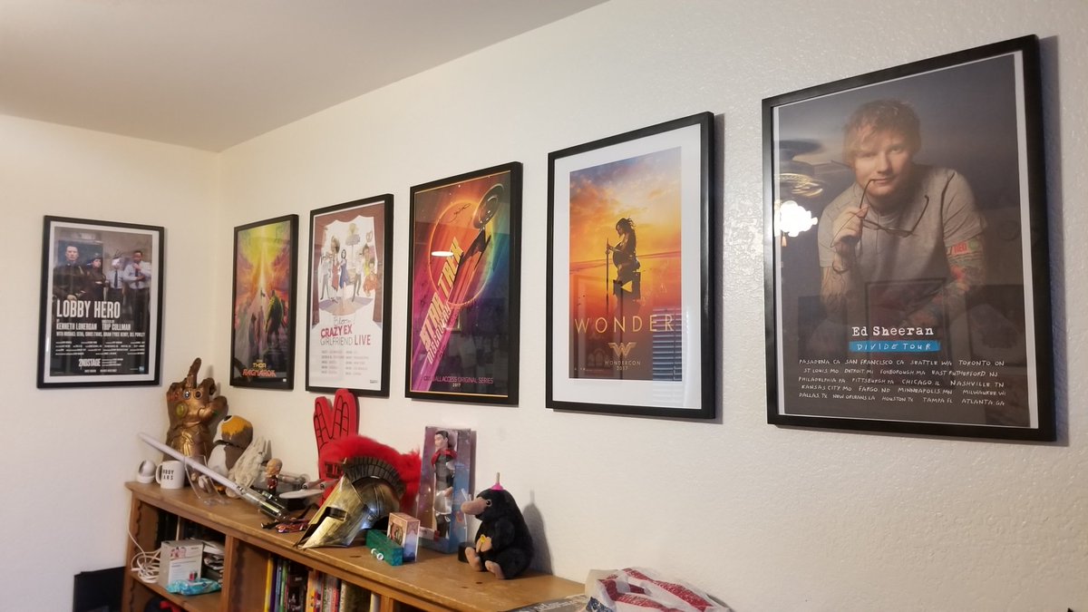 lsirikul's tweet photo. Had to change a poster to fit my newly signed Ed Sheeran posters... I may change it back cuz the Ed poster is so in your face lol... #GeekHome https://t.co/m4dW0X0uS0
