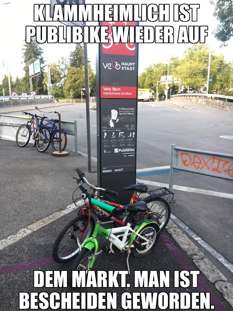 TinuZeller's tweet image. Klammheimlich ist #PubliBike wieder auf dem Markt. Man ist bescheiden geworden.