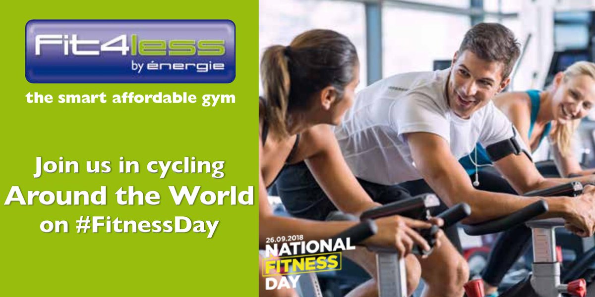 This #FitnessDay énergie have a goal of cycling a combined 40,075 km across all clubs to raise money for <a href="/NHSEngland/">NHS England</a> – and we need your help! Fancy joining us on 26 September to contribute to our target? Find out more energiefitness.news/around-the-wor… #Fit4less #AroundTheWorld