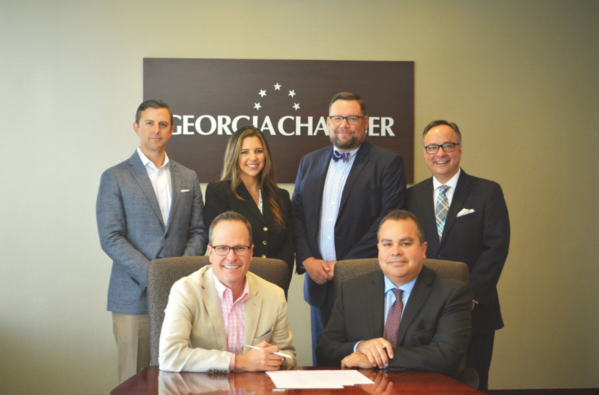 GAChamber's tweet image. @GAChamber &amp;amp; @GHCC_news announced the launch of their strategic partnership as their newest initiative to advance inclusive economic growth. The organizations will actively promote the economic development and interests of minority-owned businesses statewide. #gapol #Bestforbiz