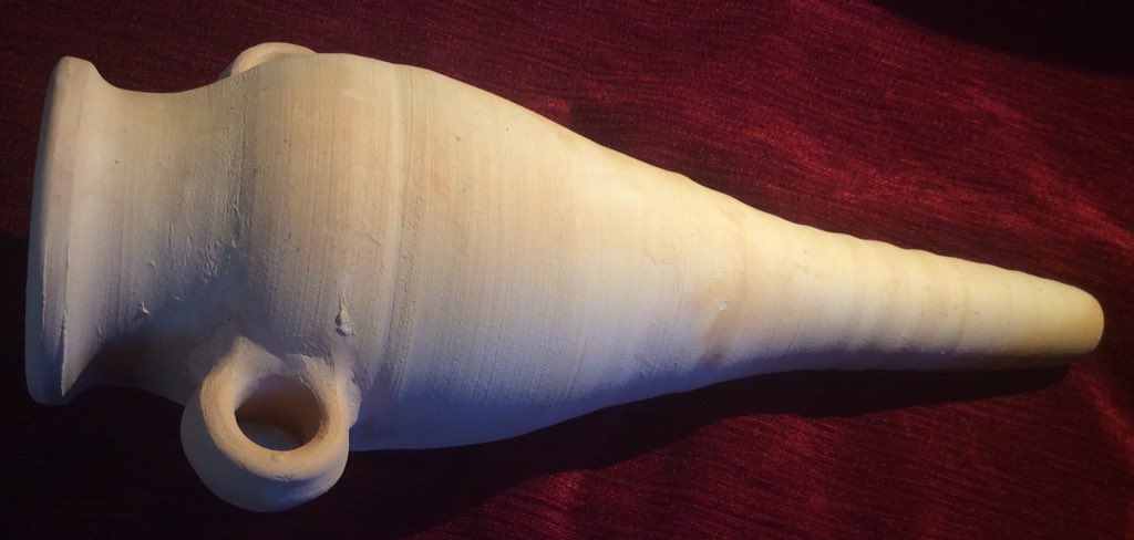 #roman object of the week: Carrot amphora. Roman version of bucket of popcorn, filled with dried fruit at the arena