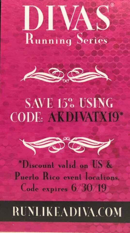 aakelly1's tweet photo. Use the code to register, send me a screenshot of your confirmation, and Iβll send you a DIVAS surprise!! @runlikeadiva #galvestondiva2019 #runlikeadiva https://t.co/AW2114H4eC