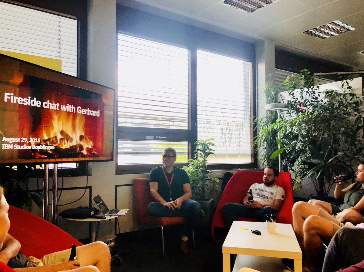 maaaje's tweet image. Thanks for the lovely fireside chat today @gpfau #ibmstudios #boeblingen #feierabend