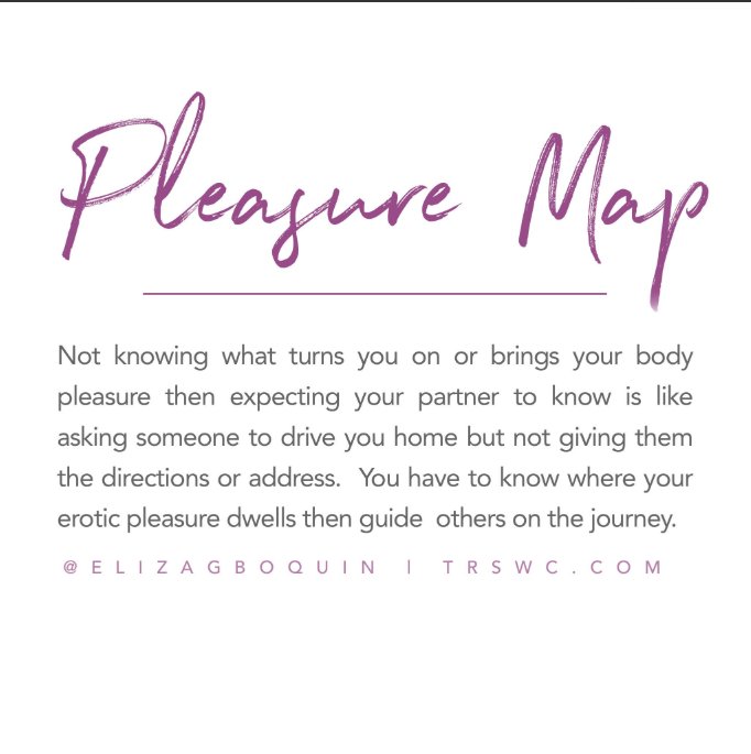 SexWithDrJess's tweet photo. Great advice from @elizagboquin! Be sure to catch more of her amazing insights on Friday's podcast with @EboniHarrisMA! #PleasureMap https://t.co/V2OpEqDQKl