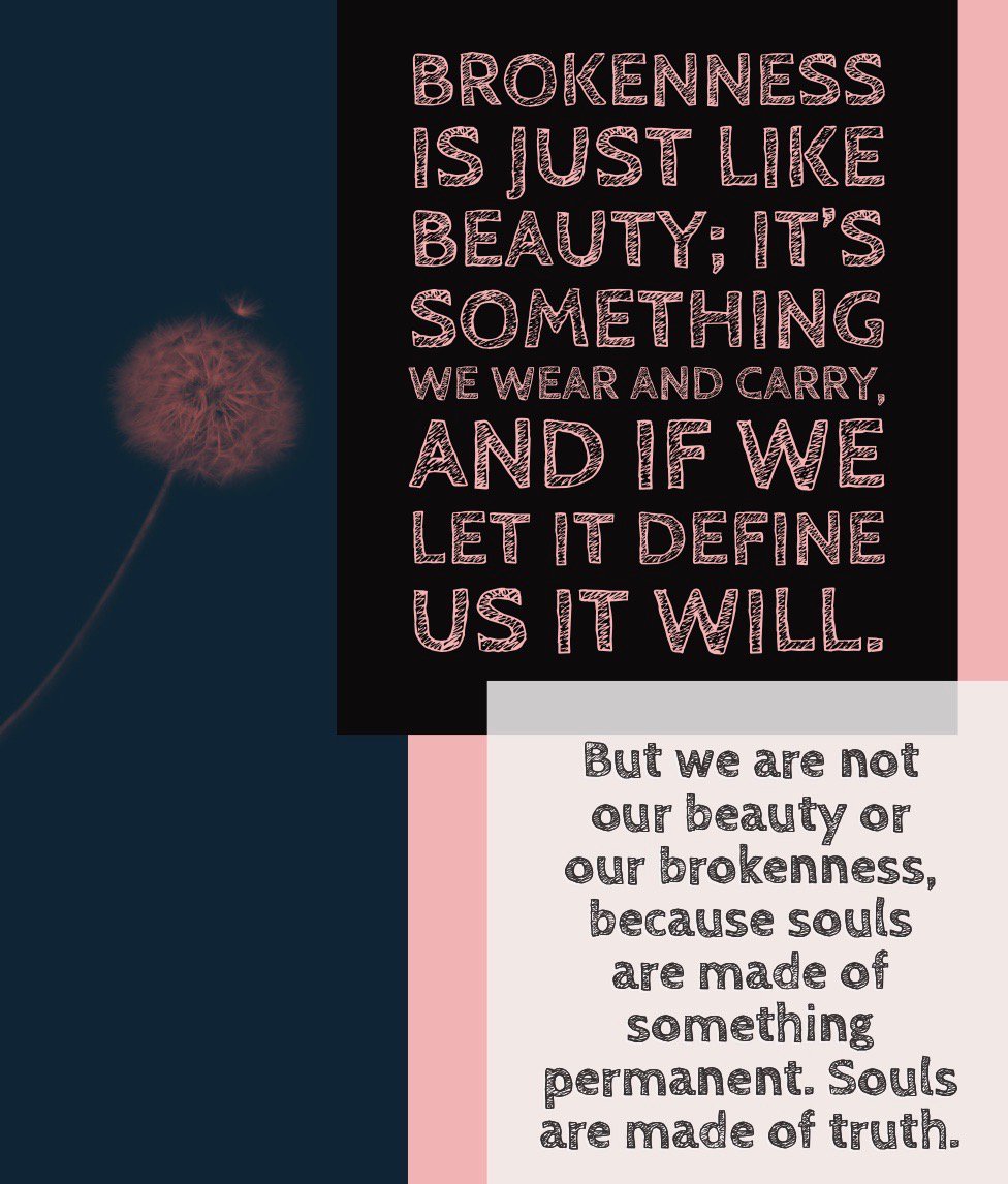 Quote from ”All Things New,” a novel by Lauren Miller - a must read!!! #beautyandbrokenness #mentalhealthmatters💚 #teensuicideprevention #trauma #faithandmentalhealth #emotionalpain #recovery #soulhealing #allthingsnew #sayshutup