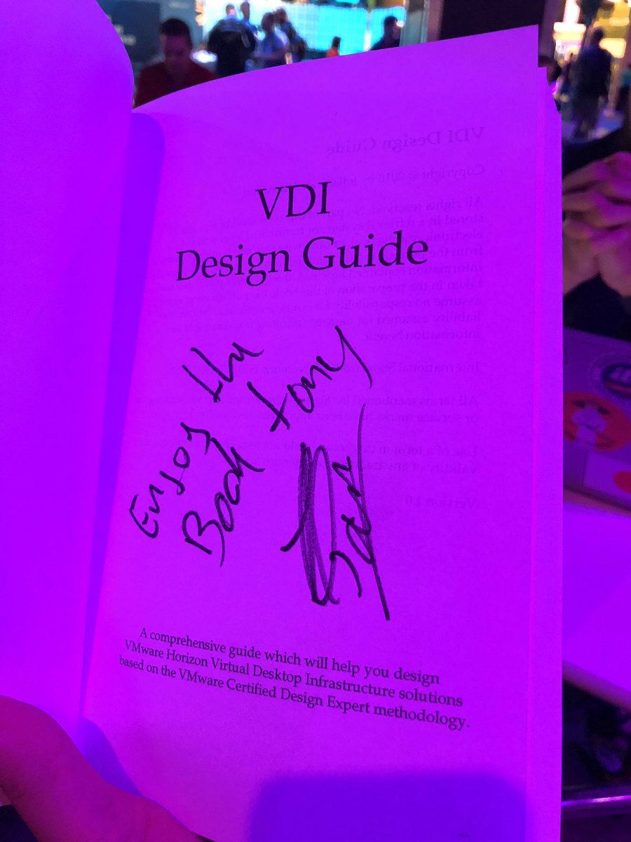 importcarguy's tweet photo. Thanks for the book @vhojan! #vdidesignguide #VMworld https://t.co/KNS92pzKyZ