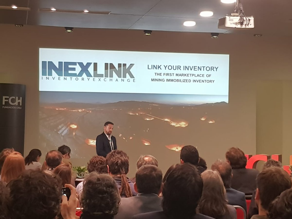 fundacionchile's tweet photo. Ya viene #INEXLink en este Demo Day #METStechPassport. Empresa que ofrece una solución que permite gestionar la compra-venta de inventario inmovilizado (obsoleto y sobrestock) entre empresas mineras e industriales, a través de una plataforma de tipo marketplace. https://t.co/mmmKt3Kfbg