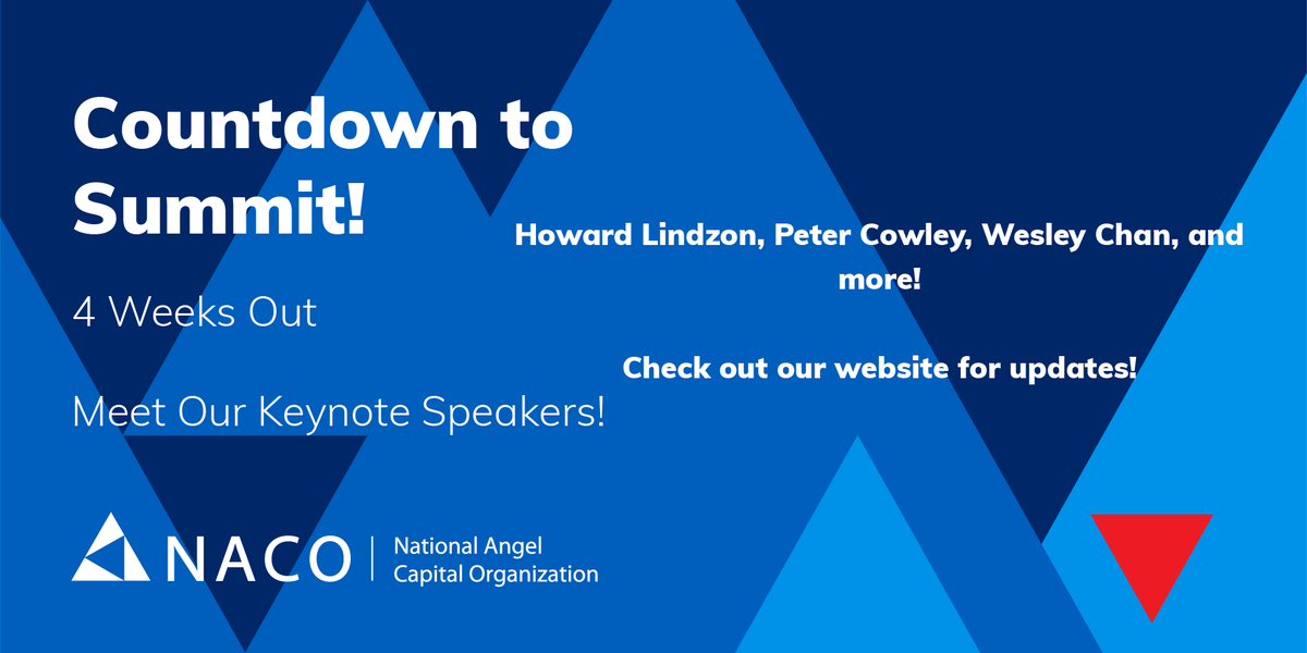NACOCanada's tweet photo. It's the last week of August. In other words - our World Angel Investment Summit is in 4 weeks! We're so thrilled with the line-up of speakers and keynotes! Meet our Keynotes here: https://t.co/yRgwRt4Xjc and don't forget to register! #NACOWorldSummit https://t.co/W3p5OPRnX6