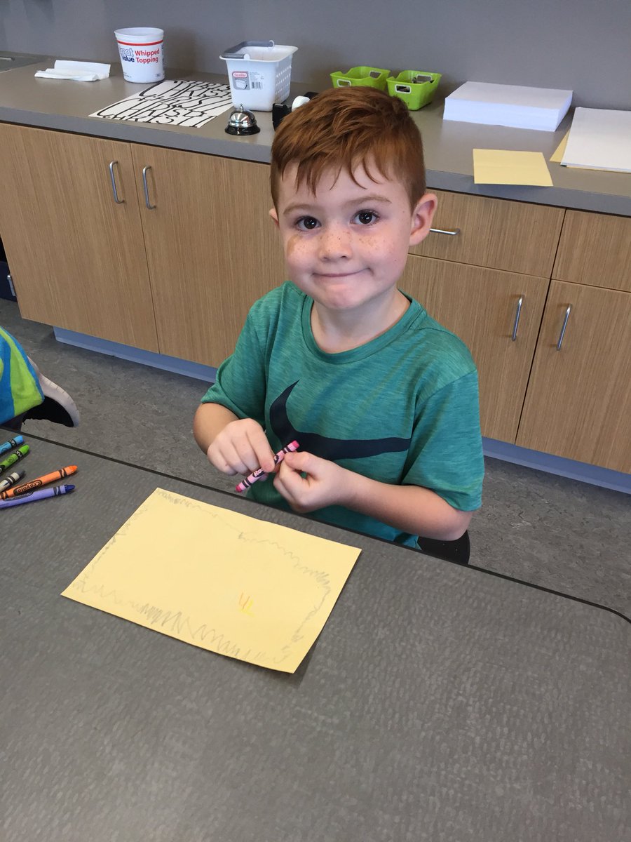 Kindergarten is learning how to use line to make borders #dobbslearns