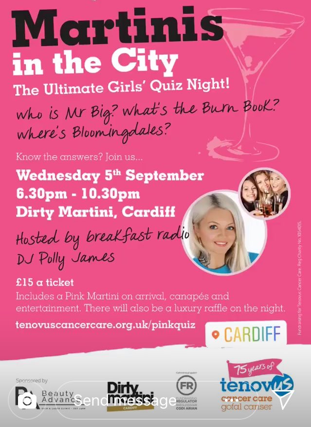 ONE WEEK TO GO! 👯‍♀️💃🏼⭐️ Busy tonight researching quiz questions... watching re-runs of #SexandtheCity & #GossipGirl 💁🏼‍♀️ Its a tough job but some-one’s gotta do it! 
tenovuscancercare.org.uk/pinkquiz #cardiffevents #whatsoncardiff