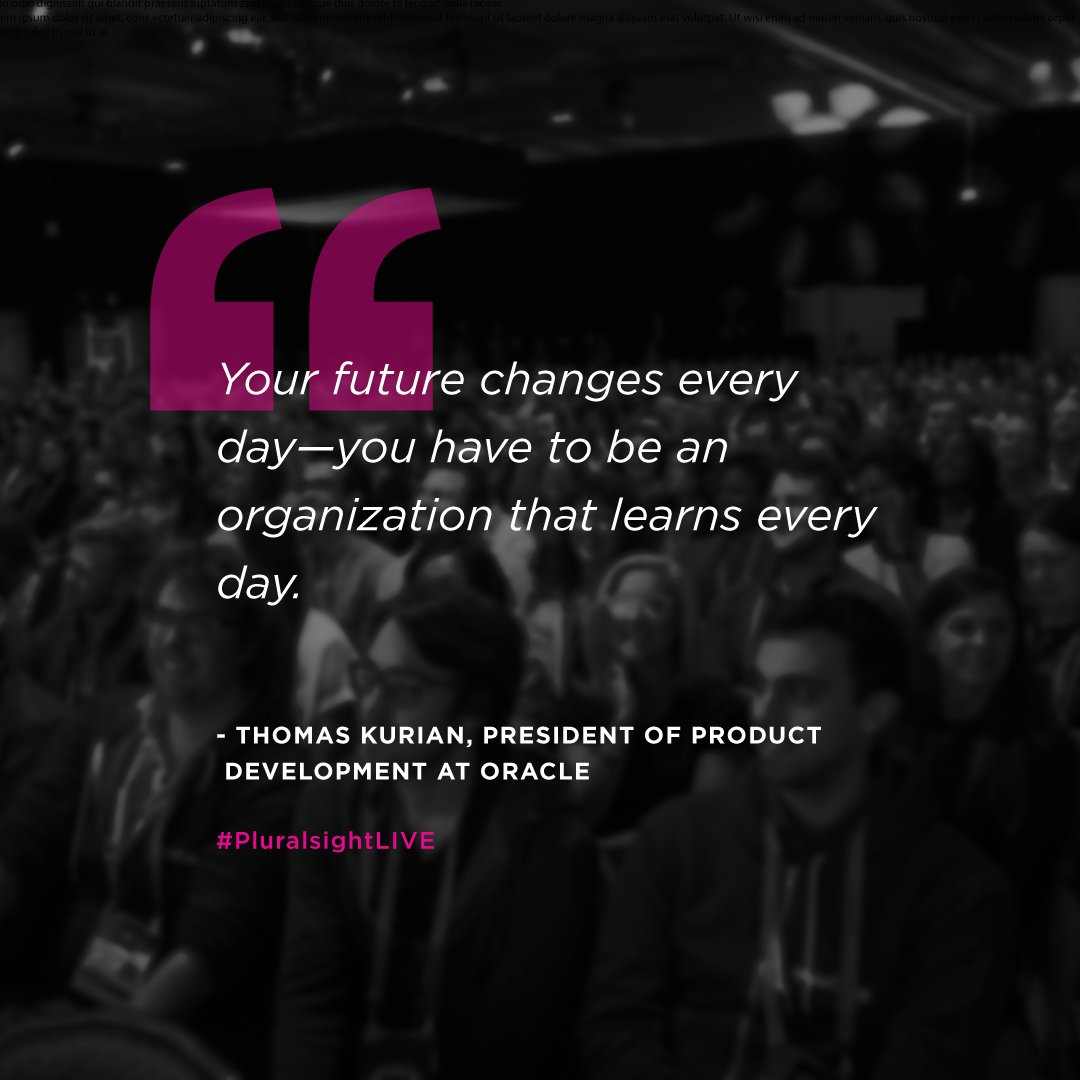 pluralsight's tweet photo. Never stop learning. 📚 #PluralsightLIVE https://t.co/VL4yWW66ni