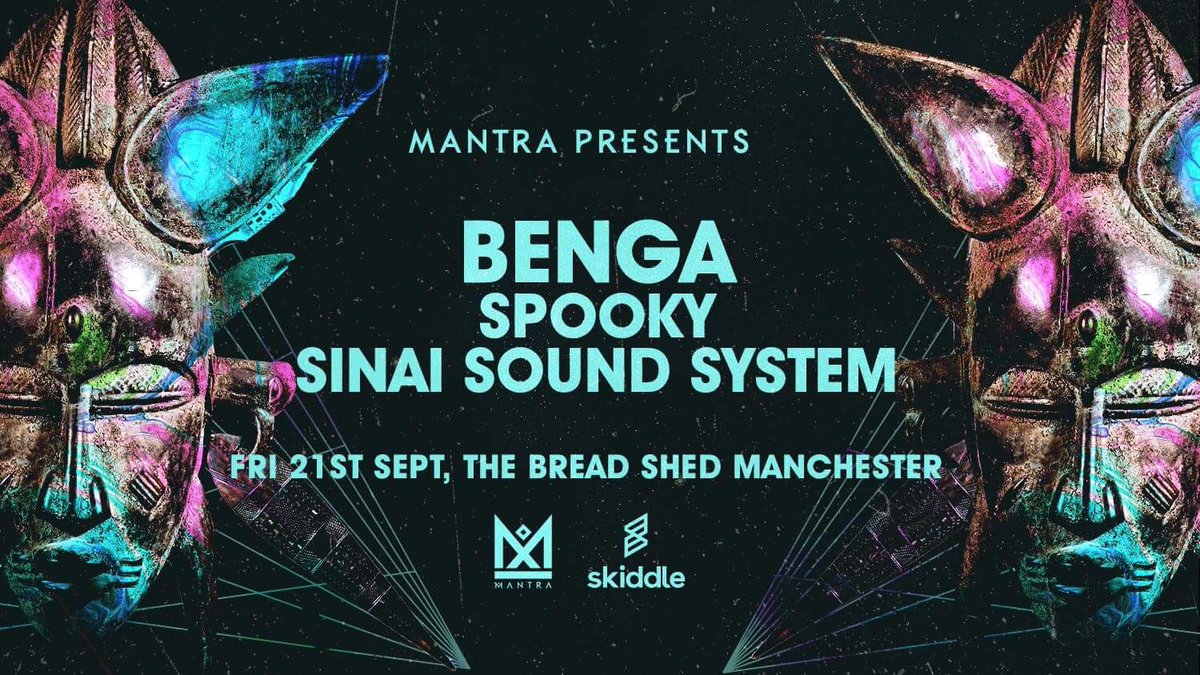 TheBreadShedMcr's tweet photo. @MantraMcr presents Benga + Spooky // Sound supplied by Sinai Sound System // fri 21st Sept 2018 // @TheBreadShedMcr // tickets available from @skiddle x https://t.co/CGOriQ5qan