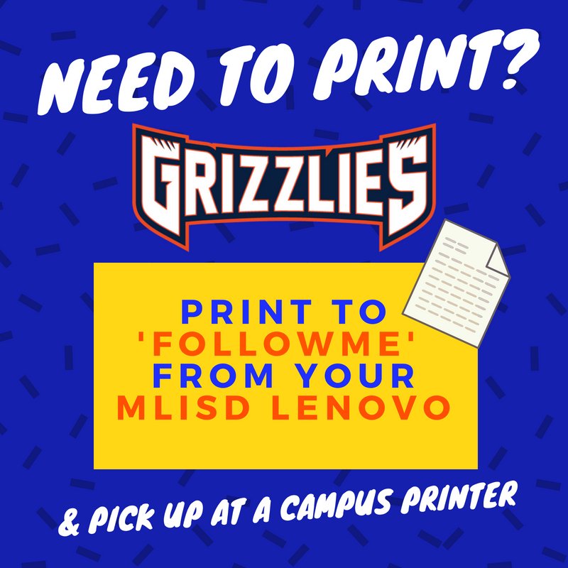 GHS_TheMAC's tweet photo. Printing problems solved! #grit+3 #grizzliesunited #paintleanderorange #allinforglenn #leanderisd #lisdlibraries #byeprintcards #byefelicia https://t.co/LAkStlkrH1