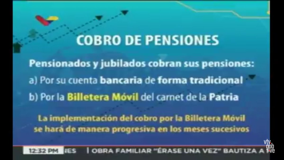 ivssoficial's tweet photo. 📌#AHORA Jorge Rodríguez aclara, el cobro de la pensión este #01sept seguirá siendo a través de las cuentas bancarias. En los próximos meses, de manera progresiva, es que será a través de la "billetera móvil del carnet de la patria".#AumentaProduccionPetrolera https://t.co/VKp7mhXEpf