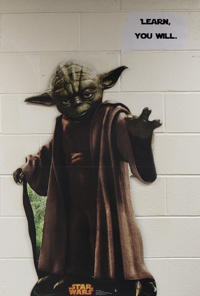 JCollinsMA's tweet photo. It's a #StarWars classroom! #geekyteacher #Iamyourteacher #learnyouwill #MrsPresterwerehome #hornetschat #teacherlife #backtoschool https://t.co/pnUqCOCfXv