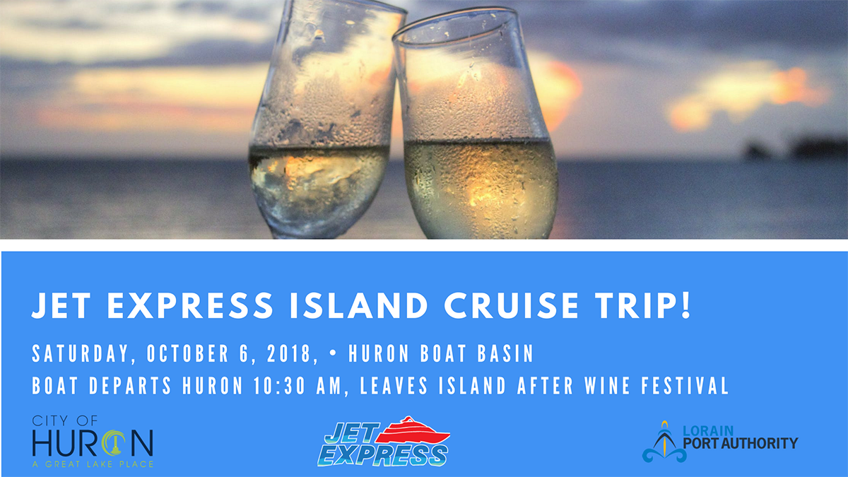 cityofhuron's tweet photo. On Saturday 10/6, the Jet Express will be leaving the Huron Boat Basin for @PUT_IN_BAY's Annual Wine Tasting Festival. 

The festival runs from 11:00 AM- 6:00 PM. The Jet will depart from PIB at the end of the festival. 

Tickets can be found here ⬇️
https://t.co/D0F7ECktfi https://t.co/yUxJw2jORi