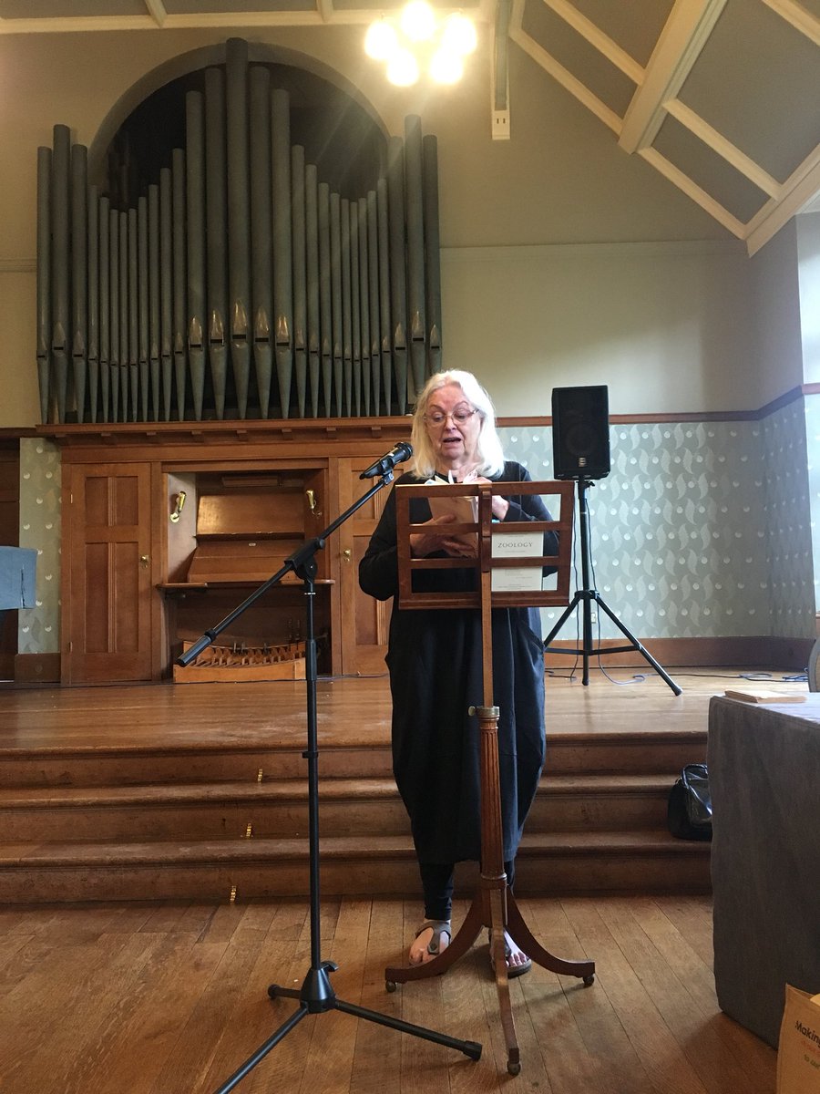 HughesCardiff's tweet photo. Gillian Clarke notes that poets never die and so says ‘Ted Hughes IS a wonderful poet’ #HughesCardiff https://t.co/9yF8CjmMF5