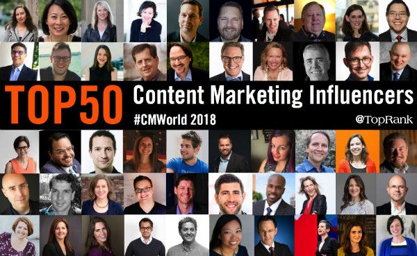 MarketingProfs's tweet photo. The Original List: 50 Content Marketing Influencers and Experts to Follow into 2019 50 Content Marketing Influencers… https://t.co/hvpILdDQdw [I LOVE LOVE LOVE to see @sferika in the top spot! via @toprank] https://t.co/a19oWJsQou