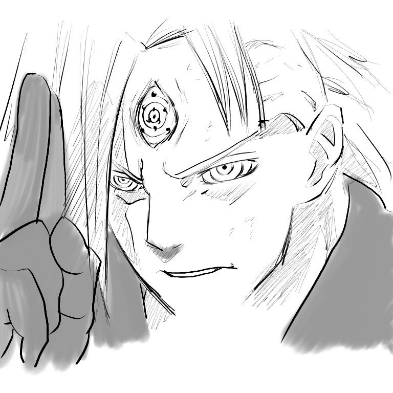 寝る前にマダラの模写(14分) 