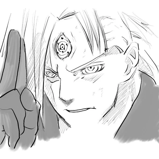 寝る前にマダラの模写(14分) 