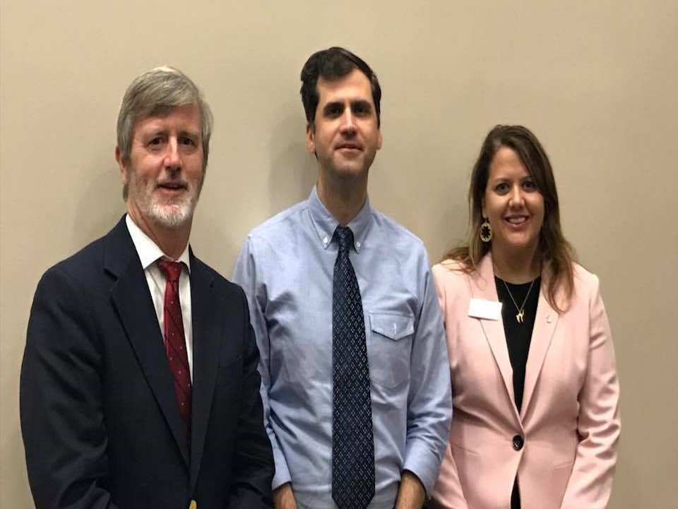 CampbellCPHS's tweet photo. Congratulations Dr. Andrew Muzyk, associate professor of Pharmacy Practice, for winning the inaugural CPHS Educator of the Year award. Well deserving nominees included Drs. Richard Drew, professor of Pharmacy Practice and Melissa Holland, assistant professor of Clinical Research. https://t.co/JsPVosuO6l