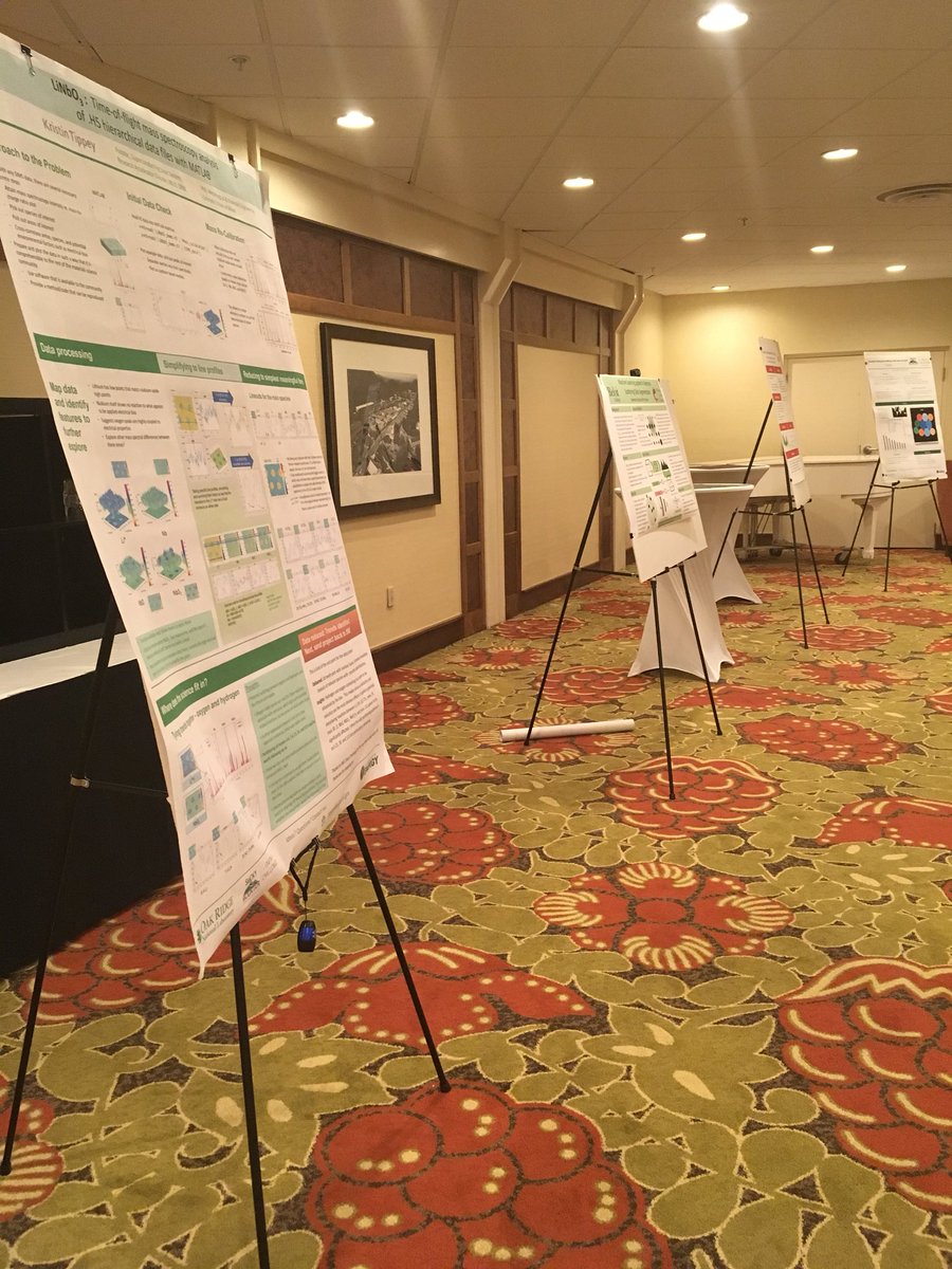 SciDatathon's tweet photo. Posters ready! Join us at 4pm for the data challenge slam and at 4:30 for the poster session! #SciDatathon @ORNL #SMC2018 #DataChallenge https://t.co/X8p97vFtnm