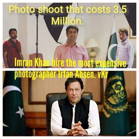 AhsonIrfan's tweet photo. HAHAH This is hilarious! I did probono (FREE) as my very tiny little input for the naya Pakistan he envisions! And may he succeed Inshallah. And yes as my senior from Aitchison he deserved special discount :). Haters will hate! https://t.co/bUREZre1Xi