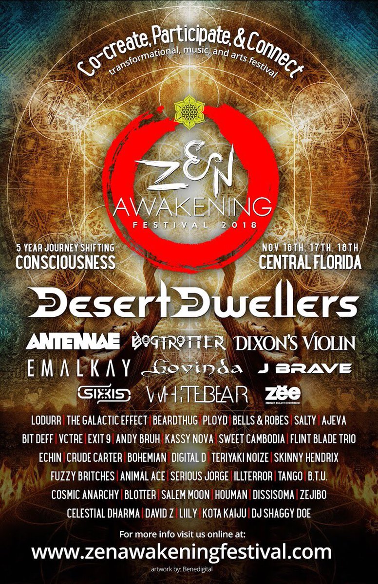 We are excited to announce the Zen Awakening Festival phase 1 lineup!
