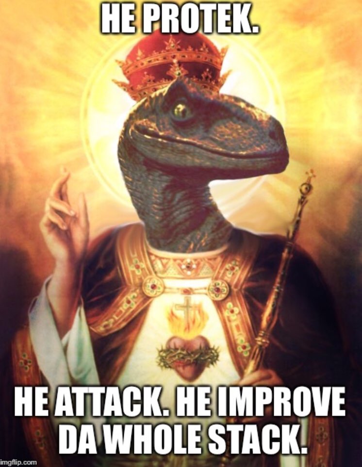 estelora's tweet photo. Our systems savior - DevOps Raptor Jesus https://t.co/2o4RVbZRTe