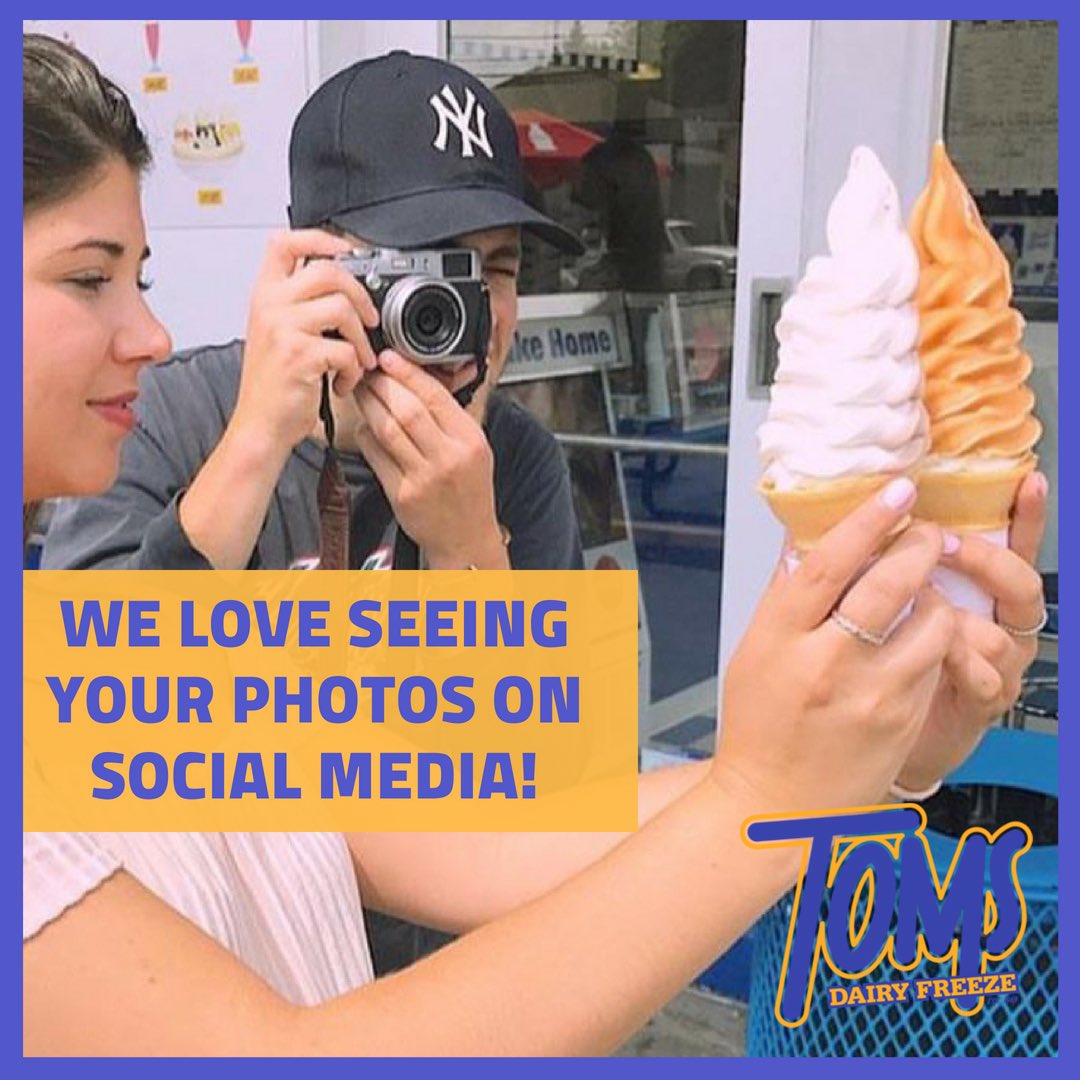 tomsdairyfreeze's tweet photo. We ❤️seeing your Tom’s Dairy Freeze photos &amp; videos on Social Media! Coming by for a treat? Tag us @TomsDairyFreeze!🍦👍😎 #TorontoIceCream https://t.co/s9TIHiY2fx