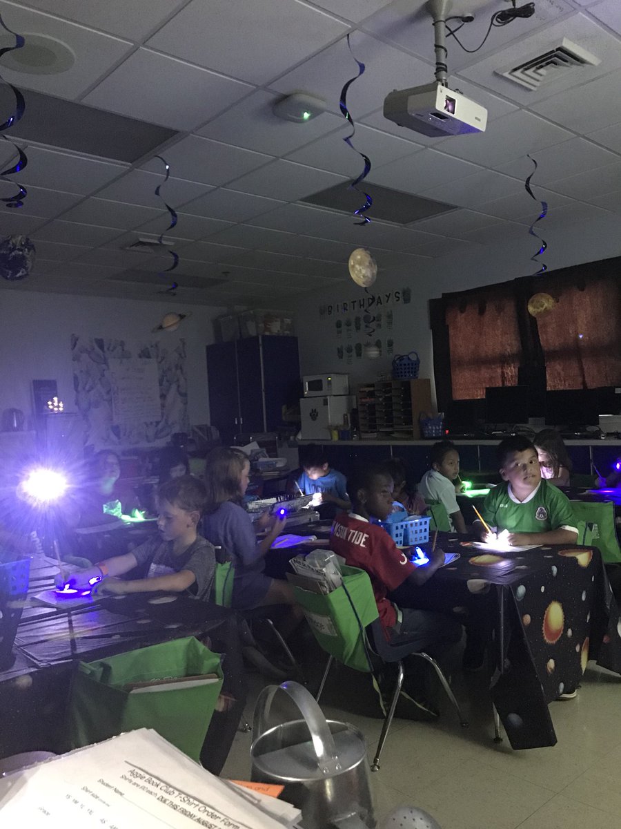 yourstoryABC's tweet photo. Mrs. Nelson’s class is trying to escape planet “Garton”. Their spaceship is stuck and the only way to escape is to solve these math puzzles! https://t.co/HVqeXwj9qq