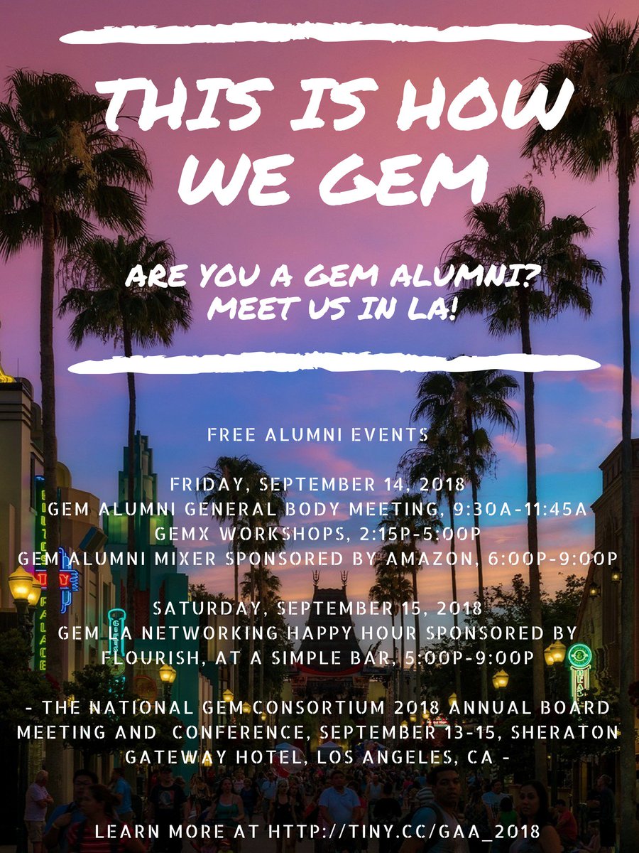 Meet me in LA!   #HiddenGEMs #GEMAlum #ThisIsHowWeGEM