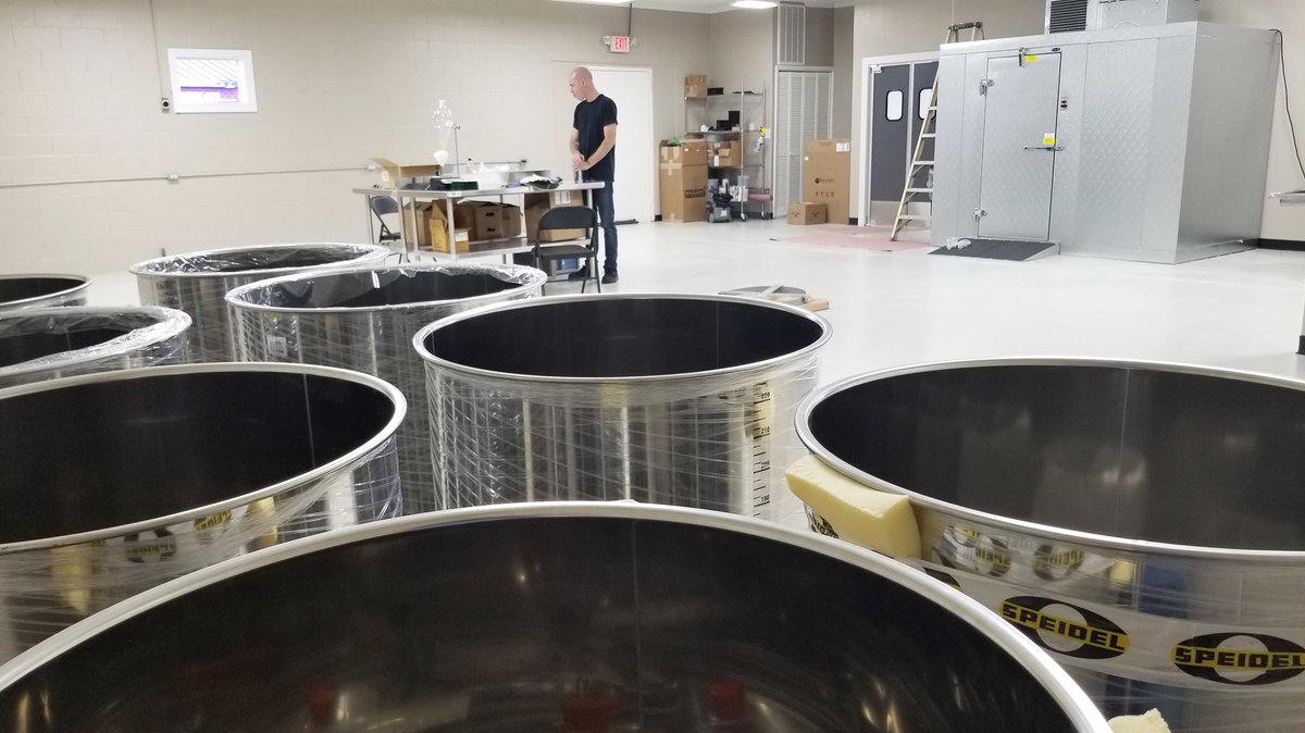 FERMENTATION TANKS: When we first started brewing #Kombucha in Woodbury, we had no idea what to expect. Then you showed up &amp; drank it all. We’re excited to grow with you, &amp; can’t wait to open our doors at our new Woodbury location &amp; show you what we’re working on! @mtsufermclub