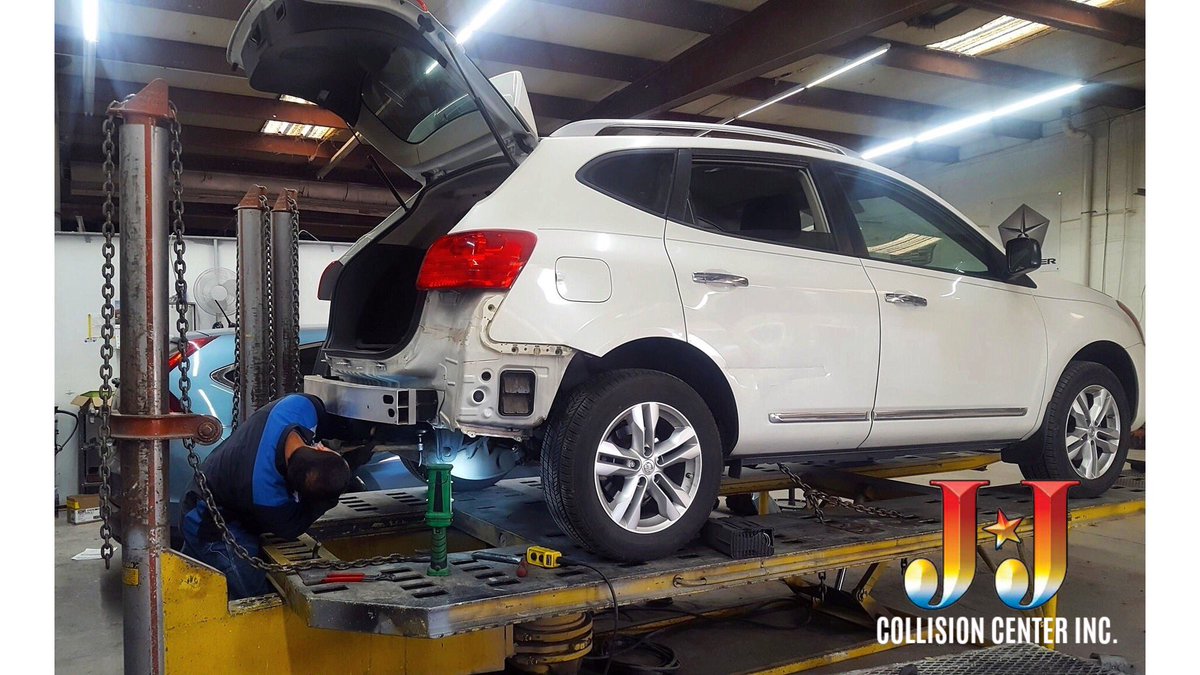 JJCollisionInc's tweet photo. 2016 Nissan Rogue w. repairs to rear end damages. We know that your vehicle is used to get you or your family around town for school or work so we provide you excellent quality in a timely manner so you’re back on the road in no time w. a brand new looking car! https://t.co/FYk6TQLsTV