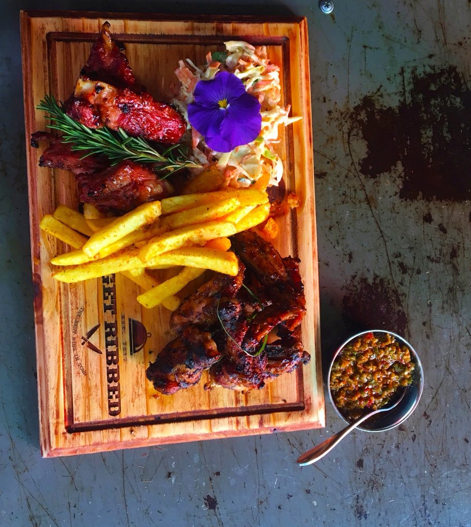 kaboomomgibi's tweet photo. I discovered another black owned food spot. It’s called Get Ribbed. In Maboneng. The food is amazing. Definitely the best ribs in town. Our fine black people. Doing great things. @Get_Ribbed #GirlTalkZA #getribbed #BlackExcellence https://t.co/RjQS0On7xB