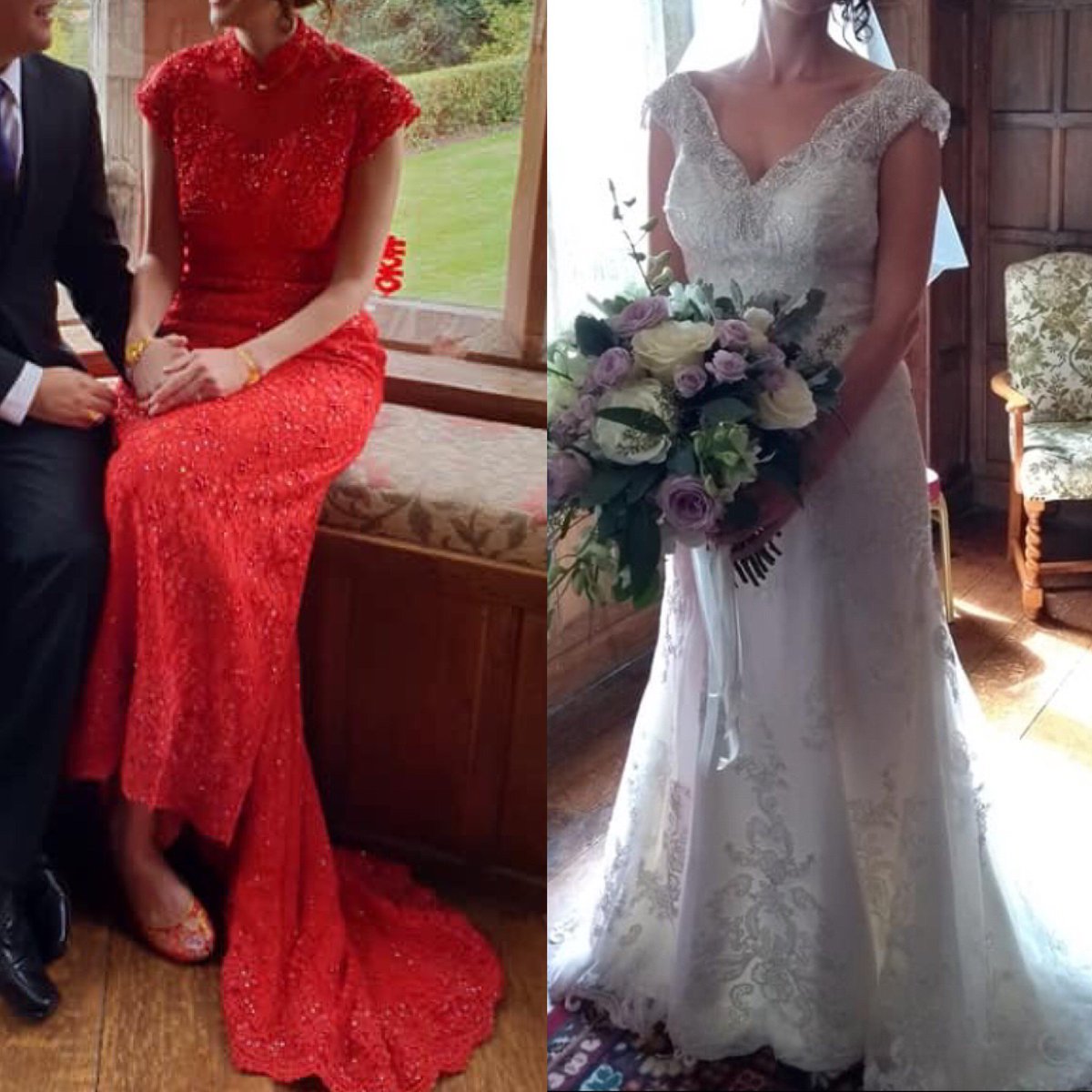 Sewganic's tweet photo. My beautiful sis in law on her wedding day in her two dresses on Friday. They suited her so well and the details on them were amazing. I would love to learn how to make a wedding dress one day... #sewganic #handmade https://t.co/ABN2R2qRBM