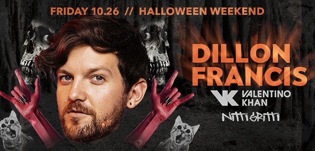 WeAreLightLife's tweet photo. Halloween warehouse w @DILLONFRANCIS + more.
Tix on sale next Friday at 5pm.
https://t.co/HKgjPowlAi https://t.co/iWzEMjhFdN