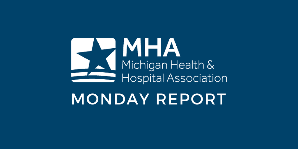 MIHospitalAssoc's tweet photo. ICYMI: Check out this week's edition of the #MHAMondayReport for the latest #MiHospital news and updates. 🏥 #MHAkeystone #PatientSafety #Opioids #Cybersecurity https://t.co/uBxqAumx3h https://t.co/WabFQP24Qv