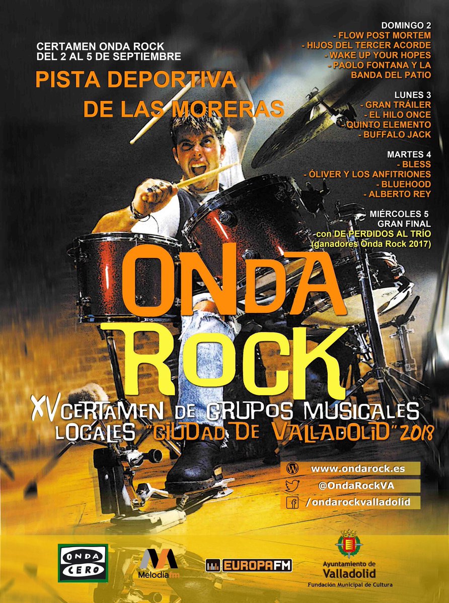 FlowPostMortem's tweet image. Aviso a todos los despistados, este domingo día 2 de Septiembre Flow Post Mortem estará actuando en el escenario de Las Moreras a las 21:00 en el @OndaRockVA