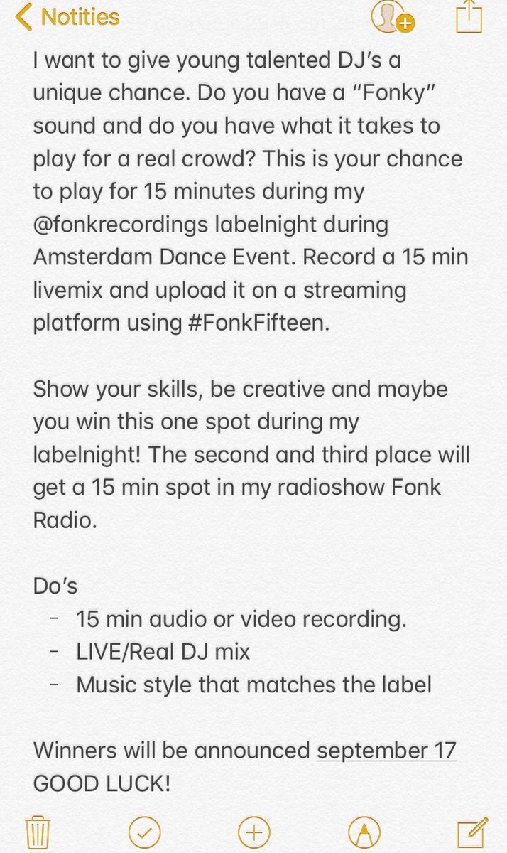 DJ’s! #FonkFifteen <a href="/fonkrecordings/">Fonk Recordings</a>