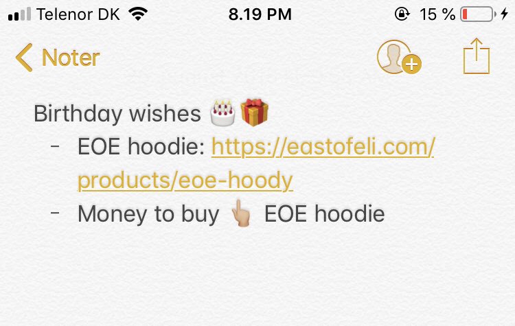 EOEdenmark's tweet photo. my birthday is coming up in september and i made a simple wishlist, only wanting the @eastofeli hoodie. I thought i could’ve bought it in amsterdam but it wasn’t available so now’s the time 🤩 https://t.co/djlkMfMH9f