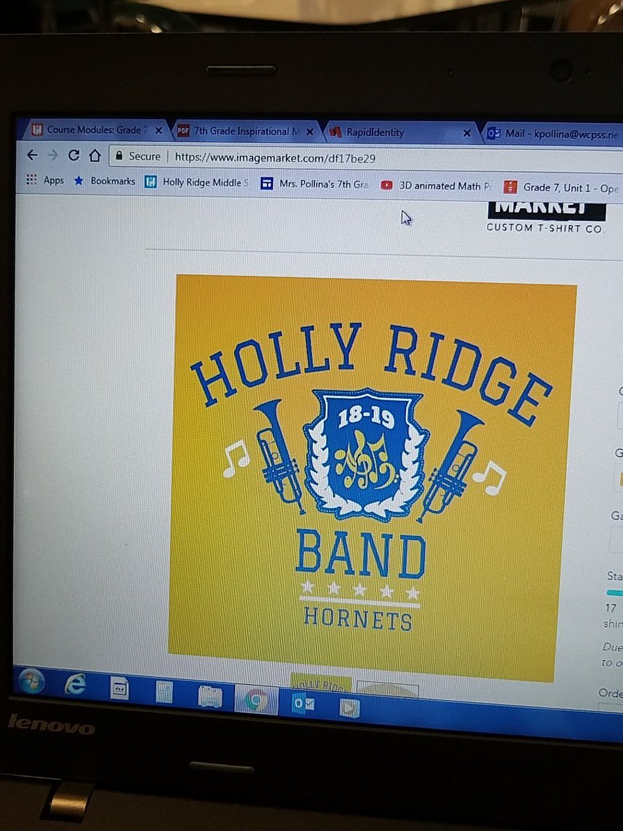 This (very) former flute player just got her first band shirt! And at 7.95 it's a steal! <a href="/HRMSBand/">HRMS Band</a> <a href="/HollyRidgeMS/">HRMS</a> #connectingtheridge
