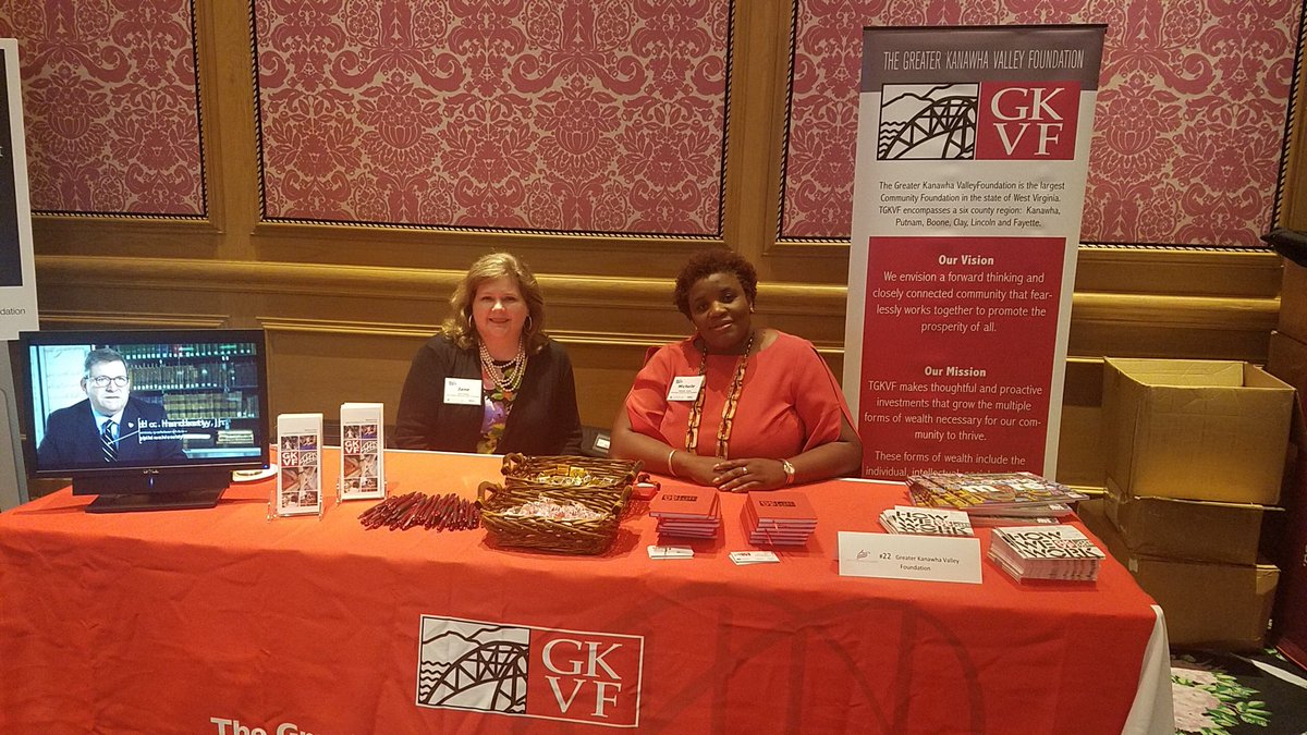 PhilanthropyWV's tweet photo. Visit our friends in philanthropy from @TGKVF1 here at the @WVaChamber Business Summit at @The_Greenbrier! #WVBizSum https://t.co/G4534ecnO2