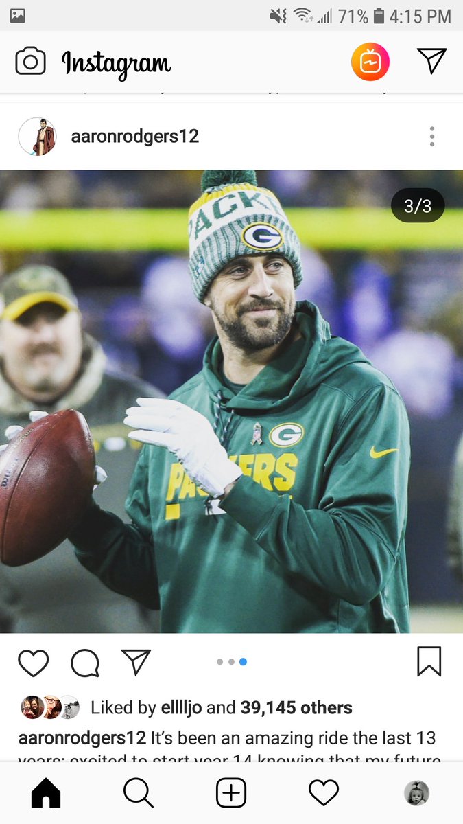 ryanrodig's tweet image. Aaron Rodgers confirms new deal with #Packers on Instagram with hashtag #packerforlife